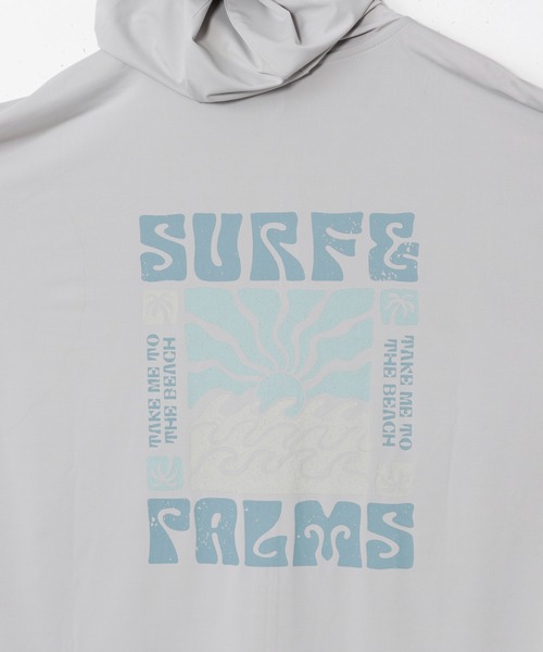 Kahiko(カヒコ)の「【Kahiko】SURF&Palms ビリーUVジップアップパーカー(パーカー・レディース・グレー/ブルー/ブラック・FREE)」の5枚目の写真