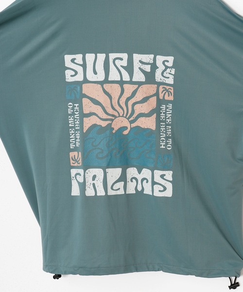 Kahiko(カヒコ)の「【Kahiko】SURF&Palms ビリーUVジップアップパーカー(パーカー・レディース・グレー/ブルー/ブラック・FREE)」の8枚目の写真