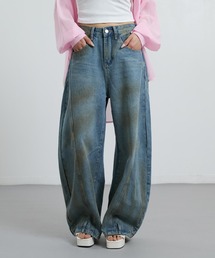 ユーズドライクカーブワイドデニム