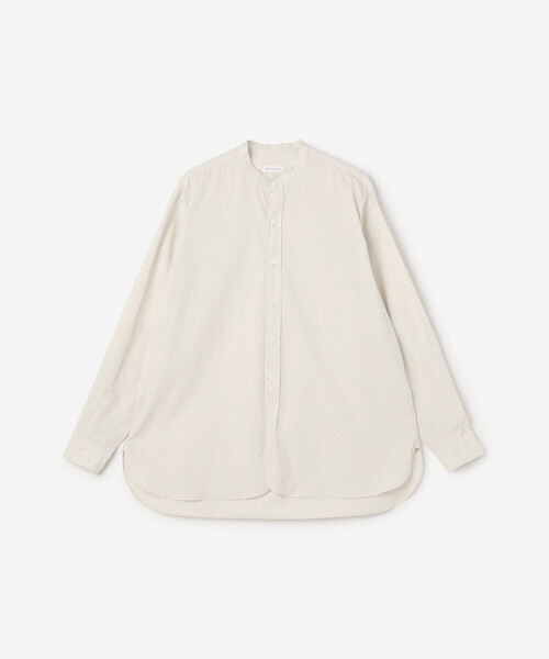 Kaptain Sunshine(キャプテン サンシャイン)の「KAPTAIN SUNSHINE | シャンブレー スタンドカラーシャツ MEN(シャツ/ブラウス・メンズ・ブルー/アイボリー・3/4)」の1枚目の写真