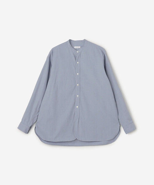 Kaptain Sunshine(キャプテン サンシャイン)の「KAPTAIN SUNSHINE | シャンブレー スタンドカラーシャツ MEN(シャツ/ブラウス・メンズ・ブルー/アイボリー・3/4)」の3枚目の写真