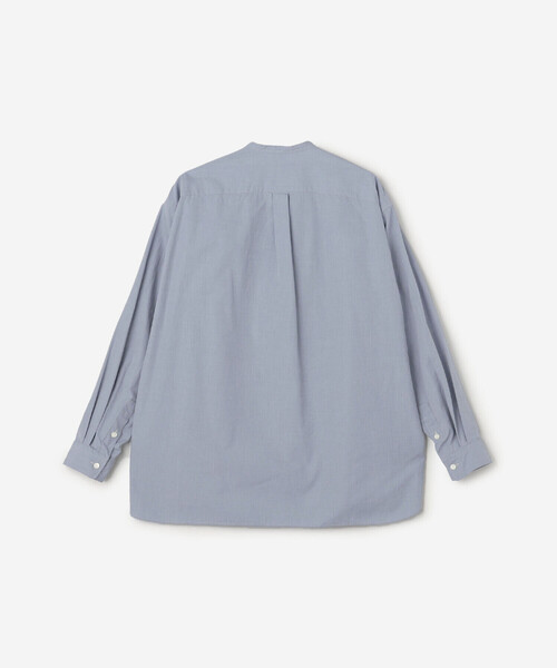 Kaptain Sunshine(キャプテン サンシャイン)の「KAPTAIN SUNSHINE | シャンブレー スタンドカラーシャツ MEN(シャツ/ブラウス・メンズ・ブルー/アイボリー・3/4)」の4枚目の写真