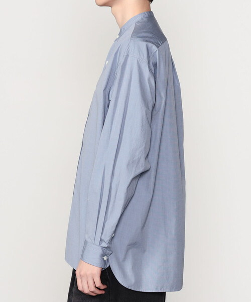 Kaptain Sunshine(キャプテン サンシャイン)の「KAPTAIN SUNSHINE | シャンブレー スタンドカラーシャツ MEN(シャツ/ブラウス・メンズ・ブルー/アイボリー・3/4)」の10枚目の写真