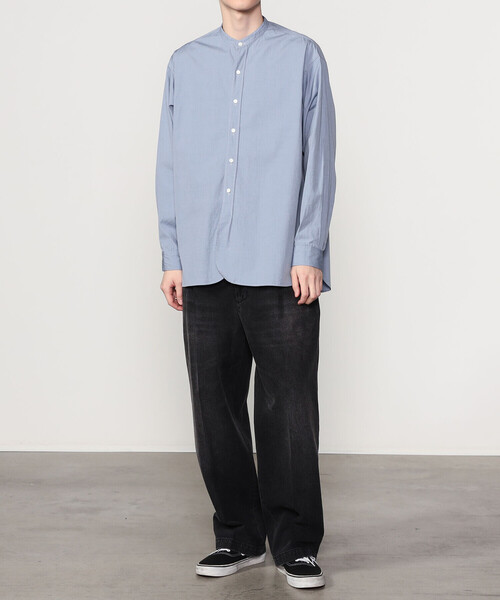 Kaptain Sunshine(キャプテン サンシャイン)の「KAPTAIN SUNSHINE | シャンブレー スタンドカラーシャツ MEN(シャツ/ブラウス・メンズ・ブルー/アイボリー・3/4)」の13枚目の写真