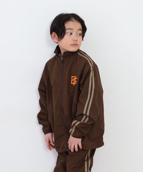 セール】キッズ 裏メッシュ ライン トラックジャケット（ナイロン