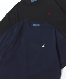 BEVERLY HILLS POLO CLUB/ビバリーヒルズポロクラブ オーバーサイズ 無地 ボーダー ロゴ ワンポイント刺繍 半袖Tシャツ/レディース メンズ