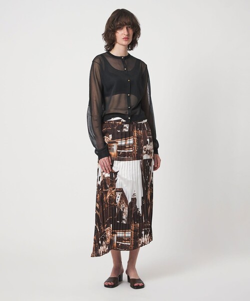 6（ロク）の「＜6(ROKU)＞NYプリント プリーツ ラップスカート（スカート・レディース・その他1・FREE）」の10枚目の写真