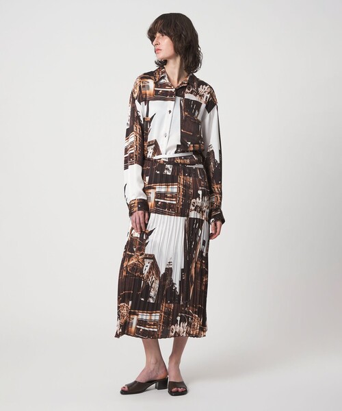 6（ロク）の「＜6(ROKU)＞NYプリント プリーツ ラップスカート（スカート・レディース・その他1・FREE）」の9枚目の写真