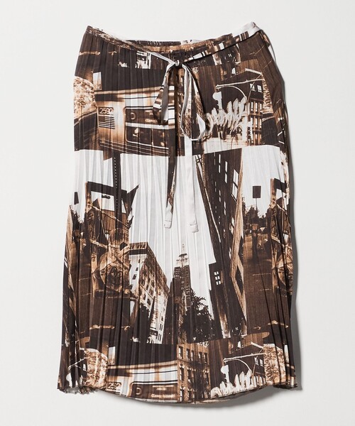 6（ロク）の「＜6(ROKU)＞NYプリント プリーツ ラップスカート（スカート・レディース・その他1・FREE）」の7枚目の写真