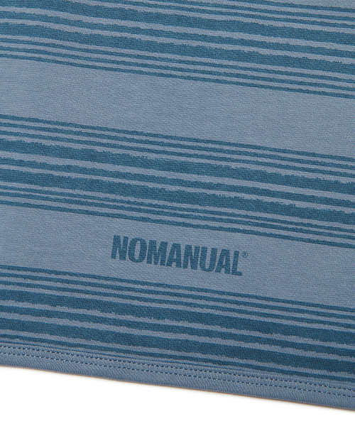 NOMANUAL（NOMANUAL）の「PAINTED STRIPE LONG SLEEVE TEE - BLUE（Tシャツ/カットソー・レディース・その他・SMALL/LARGE/MEDIUM）」の5枚目の写真