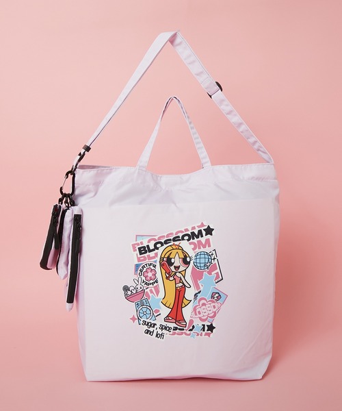 PR01.(ピーアールワン)の「【The Powerpuff Girls / パワーパフ ガールズ】 ツールトートバッグ(トートバッグ・レディース・グリーン/ピンク/ブルー・FREE)」の1枚目の写真