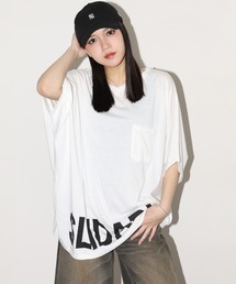 前後BIGロゴVネックドルマンT 半端袖