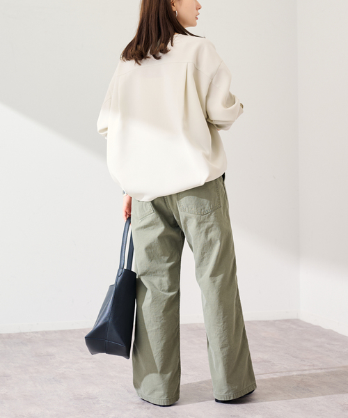 FRAMeWORK(フレームワーク)の「≪WEB限定 / 追加≫ライトダブルクロスコクーンブラウス(シャツ/ブラウス・レディース・ブラック/ベージュ・FREE)」の13枚目の写真