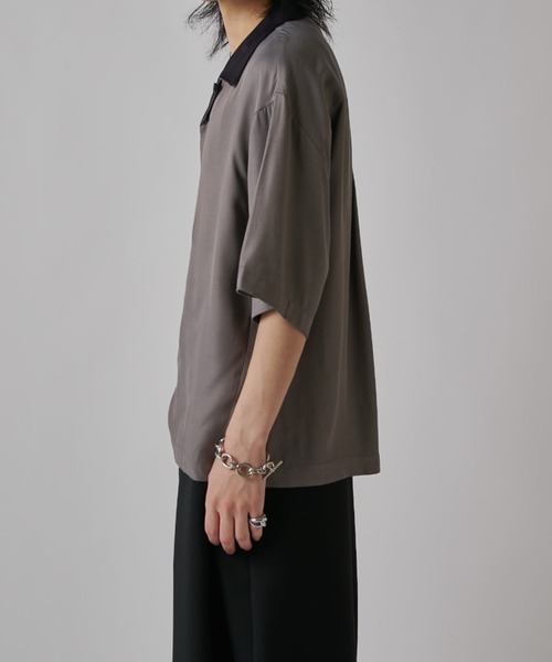 Lui's(ルイス)の「レーヨンボーリングシャツ(シャツ/ブラウス・メンズ・グレー/ネイビー・M/S)」の6枚目の写真