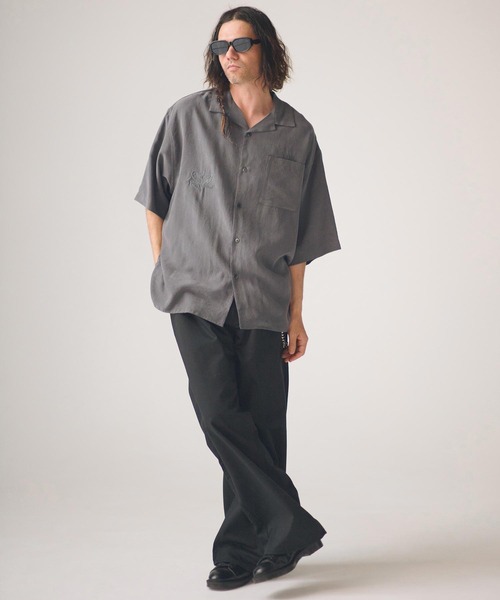 ADAM PATEK(アダムパテック)の「ADAMPATEK/tiger embroidery short sleeve shirt/刺繍入りテンセルオープンカラーシャツ(シャツ/ブラウス・メンズ・ピンク/ホワイト/ブラック・2/1)」の17枚目の写真