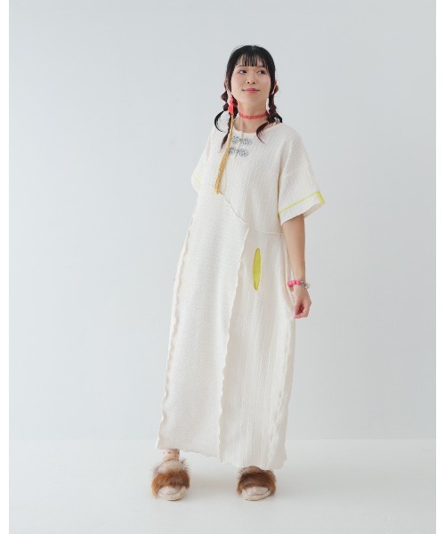 unica(ユニカ)の「China botanポケットワンピース laides(ワンピース・レディース・ブラック/オフホワイト・F)」の8枚目の写真
