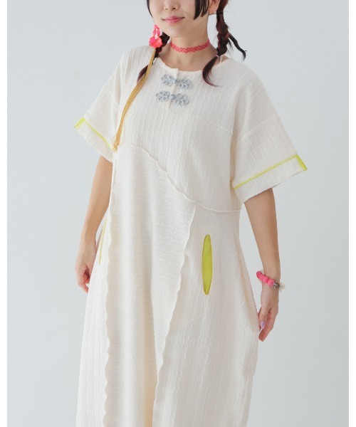 unica(ユニカ)の「China botanポケットワンピース laides(ワンピース・レディース・ブラック/オフホワイト・F)」の19枚目の写真