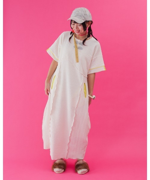 unica(ユニカ)の「China botanポケットワンピース laides(ワンピース・レディース・ブラック/オフホワイト・F)」の10枚目の写真