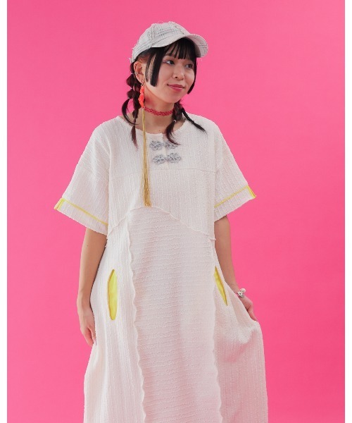 unica(ユニカ)の「China botanポケットワンピース laides(ワンピース・レディース・ブラック/オフホワイト・F)」の12枚目の写真