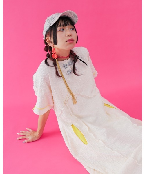 unica(ユニカ)の「China botanポケットワンピース laides(ワンピース・レディース・ブラック/オフホワイト・F)」の15枚目の写真