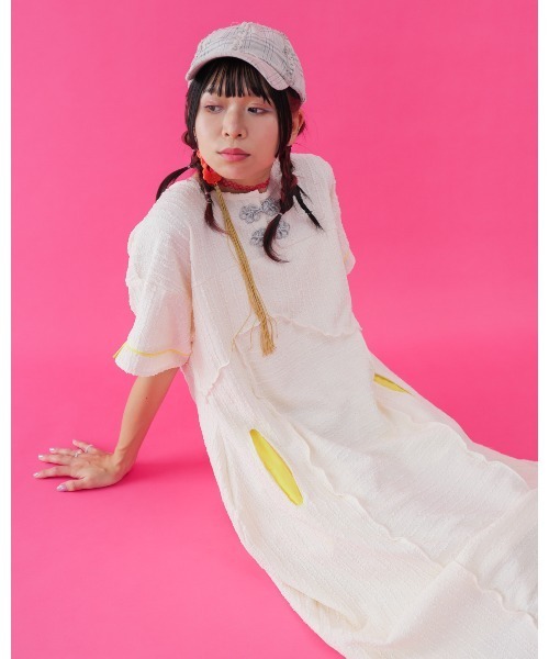 unica(ユニカ)の「China botanポケットワンピース laides(ワンピース・レディース・ブラック/オフホワイト・F)」の16枚目の写真