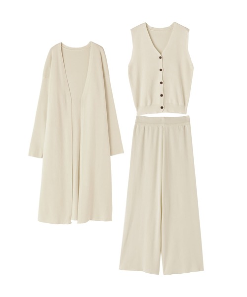 STYLE DELI（スタイルデリ）の「【DELI by】スムースニット３ピースセット（ニット/セーター・レディース・アイボリー/ブラック・FREE）」の19枚目の写真