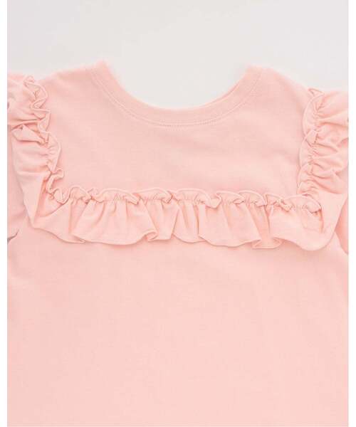 Lycee mine（リセマイン）の「【綿100％】 【速乾・UV・型崩れしない】【どっちが前でもOK】フリルAラインチュニックTシャツ（Tシャツ/カットソー・キッズ・ネイビー/ライトピンク/ミント/ブルーグレー/ラベンダー/オフホワイト・110cm/130cm/150cm/100cm/90cm/140cm/120cm）」の8枚目の写真