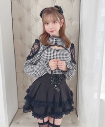 セール】クロス刺繍レースエプロン付きフリルスカパン（スカート）｜MA