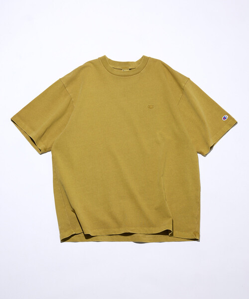Champion(チャンピオン)の「Champion/チャンピオン 別注 ピグメント ワンポイント Tシャツ(Tシャツ/カットソー・メンズ・マスタード/ナチュラル/ネイビー/ブルーグリーン/ブラック・LARGE/MEDIUM/SMALL)」の17枚目の写真