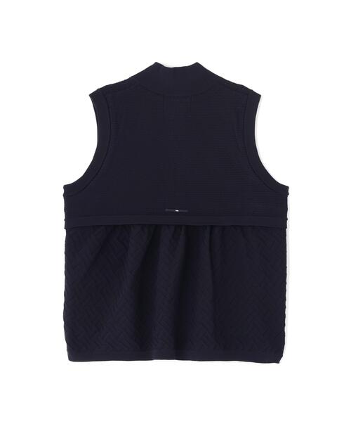 PEARLY GATES（パーリーゲイツ）の「【PGG】【直営店舗&公式オンライン限定】ポリエステルヤーンmmジップアップニットベスト (LADIES)（ベスト・レディース・ネイビー・MEDIUM/LARGE）」の2枚目の写真