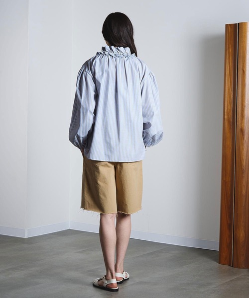 ROSE BUD（ローズバッド）の「HALF DENIM/CHINO PANTS（その他パンツ・レディース・ベージュ/ライトインディゴブルー・ONE SIZE）」の10枚目の写真