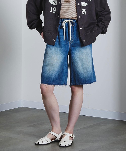 ROSE BUD（ローズバッド）の「HALF DENIM/CHINO PANTS（その他パンツ・レディース・ベージュ/ライトインディゴブルー・ONE SIZE）」の11枚目の写真