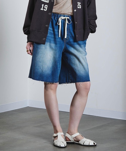 ROSE BUD（ローズバッド）の「HALF DENIM/CHINO PANTS（その他パンツ・レディース・ベージュ/ライトインディゴブルー・ONE SIZE）」の14枚目の写真