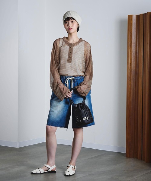 ROSE BUD（ローズバッド）の「HALF DENIM/CHINO PANTS（その他パンツ・レディース・ベージュ/ライトインディゴブルー・ONE SIZE）」の15枚目の写真