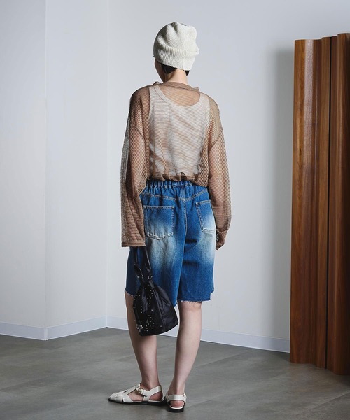 ROSE BUD（ローズバッド）の「HALF DENIM/CHINO PANTS（その他パンツ・レディース・ベージュ/ライトインディゴブルー・ONE SIZE）」の17枚目の写真