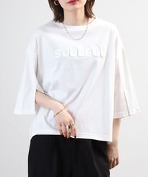 BRODIAEA SOULFUL立体ロゴ5分袖Tシャツ 日本製