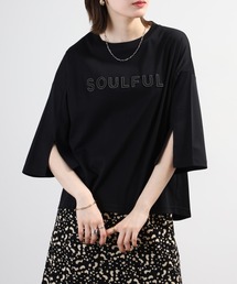 BRODIAEA SOULFUL立体ロゴ5分袖Tシャツ 日本製