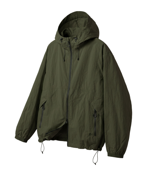KALAPATTHAR(カラパタール)の「AIRY RIPSTOP NYLON TWO-WAY WIND BREAKER - KHAKI(ナイロンジャケット・メンズ・その他・MEDIUM/LARGE/X-LARGE)」の5枚目の写真