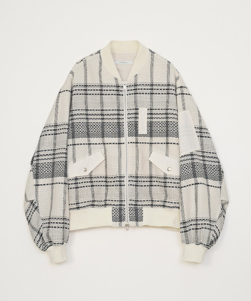 VICTIM(ヴィクティム)の「VICTIM ヴィクティム / CHECK MA-1 JACKET チェックMA-1ジャケット / VTM-26-O-003(MA-1・メンズ・ブラック/ネイビー/ホワイト・1/2)」の1枚目の写真