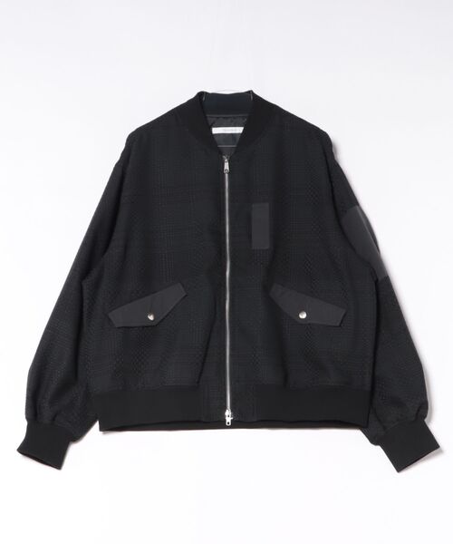 VICTIM(ヴィクティム)の「VICTIM ヴィクティム / CHECK MA-1 JACKET チェックMA-1ジャケット / VTM-26-O-003(MA-1・メンズ・ブラック/ネイビー/ホワイト・1/2)」の8枚目の写真