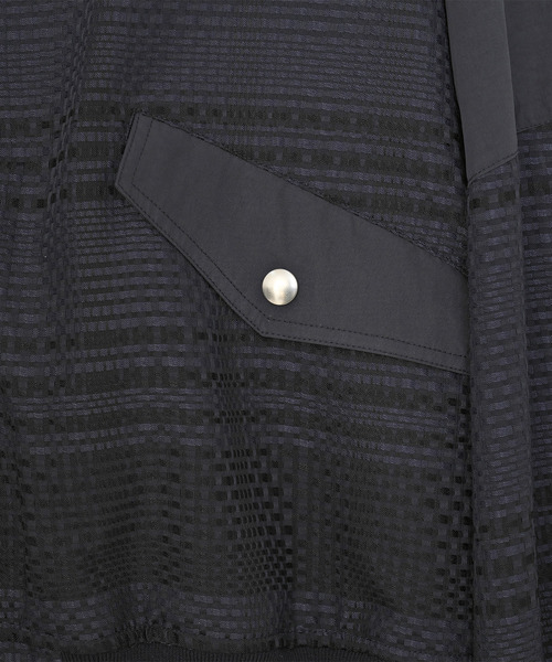 VICTIM(ヴィクティム)の「VICTIM ヴィクティム / CHECK MA-1 JACKET チェックMA-1ジャケット / VTM-26-O-003(MA-1・メンズ・ブラック/ネイビー/ホワイト・1/2)」の12枚目の写真