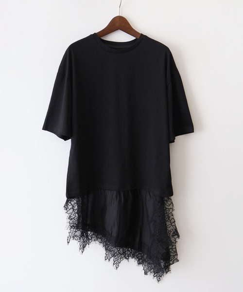 SpRay(スプレイ)の「すそレース Tシャツ(Tシャツ/カットソー・レディース・ブラック/ブラウン/ホワイト・FREE)」の21枚目の写真