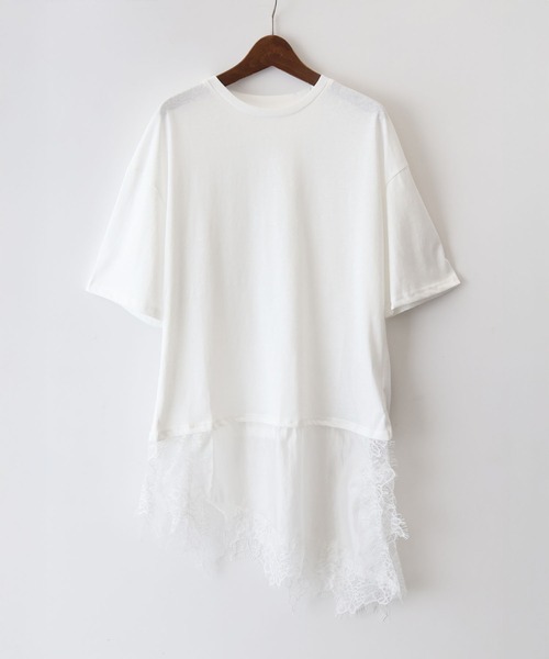 SpRay(スプレイ)の「すそレース Tシャツ(Tシャツ/カットソー・レディース・ブラック/ブラウン/ホワイト・FREE)」の20枚目の写真