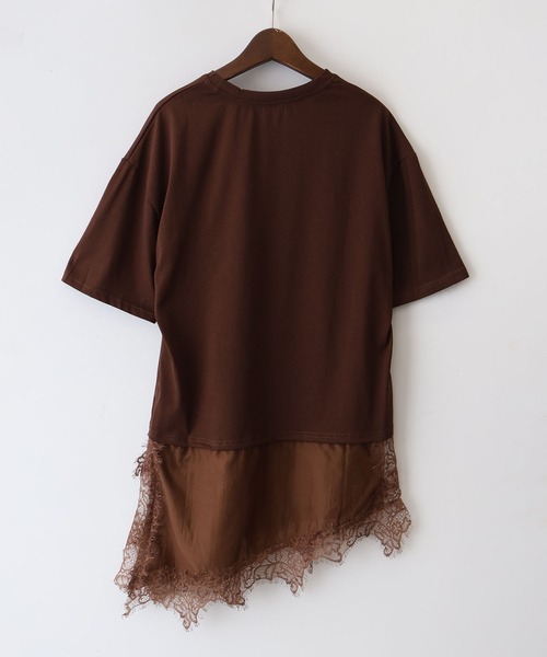 SpRay(スプレイ)の「すそレース Tシャツ(Tシャツ/カットソー・レディース・ブラック/ブラウン/ホワイト・FREE)」の18枚目の写真