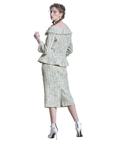 GREEDILOUS（グリディアス）の「ツイードオフショルダージャケット（その他アウター・レディース・その他・S/M/L/XS）」の3枚目の写真