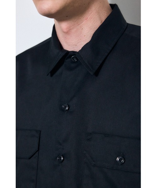 AZUL by moussy(アズールバイマウジー)の「【Dickies×AZUL】半袖ワークシャツ(シャツ/ブラウス・メンズ・ブラック/ベージュ・MEDIUM/LARGE/X-LARGE)」の10枚目の写真