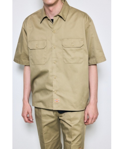 AZUL by moussy(アズールバイマウジー)の「【Dickies×AZUL】半袖ワークシャツ(シャツ/ブラウス・メンズ・ブラック/ベージュ・MEDIUM/LARGE/X-LARGE)」の19枚目の写真