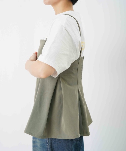 LUCA/LADY LUCK LUCA(ルカ/レディラックルカ)の「LC/LLL フロントファスナーキャミ/キャミソール/ビスチェ(シャツ/ブラウス・レディース・ブラック/カーキ・FREE)」の16枚目の写真