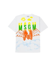 MSGM KIDS（エムエスジーエムキッズ）の「MSGM KIDS エンジェル Mwave グラフィックTシャツ（Tシャツ/カットソー）」