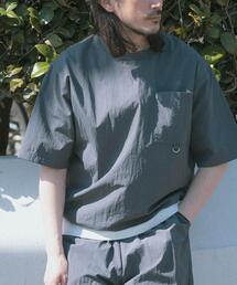 ITEMS URBANRESEARCH（アイテムズ アーバンリサーチ）の「『接触冷感/撥水/イージーケア/UVカット』タスランナイロンクルーネックドロストTシャツ（Tシャツ/カットソー）」